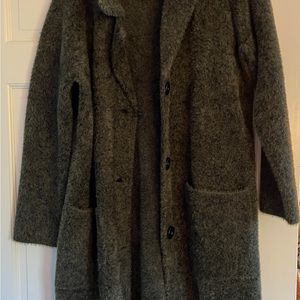 Cyrus Green/Black Sweater Coat Cardigan